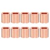 PATIKIL 10 Pack 1/8"/3mm Wire Rope Loop Sleeves Copper Double
