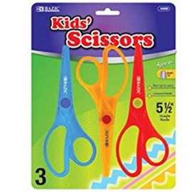 BAZIC 5 1/2-Inch Fluorescent Safety Scissors (2-Pack)