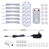 LED Dimmable Under Cabinet Lighting Kit,12V 6 Pack Wired Puck
