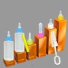 Pet Bottle Kit, Squeeze Liquid Replaceable Silicone Teat for Newborn