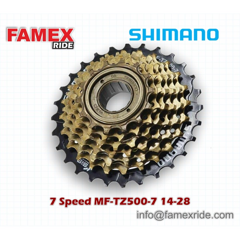 Shimano MF-TZ500-7 7 Speed Bike Screw-On Freewheel 14-28T FREEWHEEL