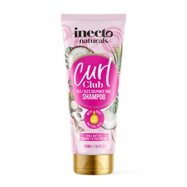 INECTO Curl Club, Curl-Defining Shampoo 250ml, Vegan & Cruelty Free Frizz Styling Curl Control for Curly or Wavy Hair, 100% Natural