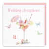 Hunts England - Pink Cocktail And Butterflies Wedding Acceptance Card