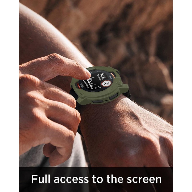 Miimall Armour Case Compatible with Garmin Instinct 3 Solar, Soft