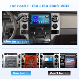 Roinvou [2G+64G] Car Radio for Ford F-150 F150 2009 2010 2011 2012 with Wireless Carplay/Android Auto, 9 Inch Touch Screen Upgrade for F150 with GPS Bluetooth WiFi SWC FM RDS DSP 28UI Backup Camera