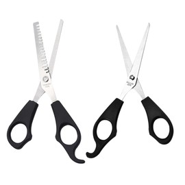 Healeved 2Pcs Hair Cutting Scissors Hair Trimming Shears for Home Hairdressing Includes Thinning Shears Cutting Scissors for Grooming and Layering Styles