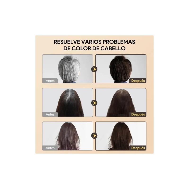 Shampoo Con Aceite De Argán Tinte Cubre Canas-marrón Oscuro
