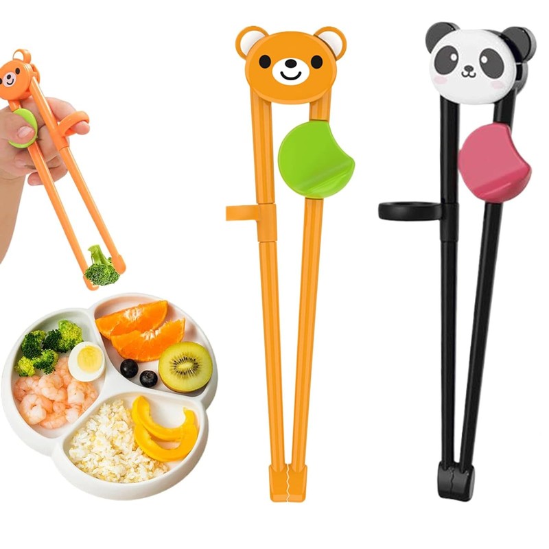 Reusable Chopstick Aids (2 Pairs) - Plastic Chopsticks Made for