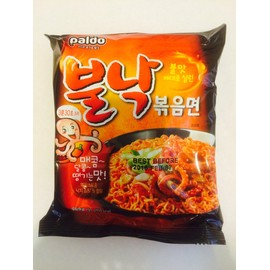 Bulnak Stir Fried Spicy Octopus Flavor Ramen, 4.58 Oz (Pack of 16)