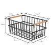 Oceanstar Metal Wire Organizer Bin Handles WBHB1910 Basket Set, One-Size,