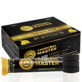 Charcoal Tablets for Incense – Quick Light Coal Tablets – Charcoal Disks – 33 mm Rolls – Pack of 100 Coal Briquettes – Slow Burn - Instant Lighting (Lemon)