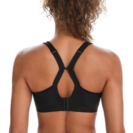 HACI No Bounce Sports Bra for Women, Full Figure Wireless Plus Size Supportive Sports Bra(Black,34G)