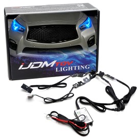 iJDMTOY RGBW Multicolor LED Circuit Board Front Lamp Ambient Accent Lighting Kit Compatible With Infiniti 2014-2021 Q50, Control_By_Smartphone