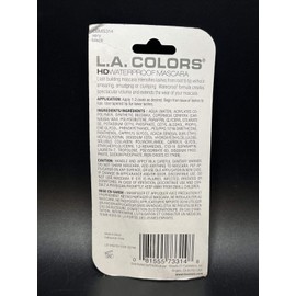 L.A. Colors HD Waterproof- (Lash Building Mascara (CBMS314 - Very Black)
