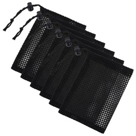6 Pcs Nylon Storage Mesh Bags, 6 X 4" Mesh Drawstring Bag, Portable Nylon Storage Bags, Small Mesh Bag, Small Travel Stuff Bags