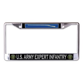U.S. Army Expert Infantry Chrome License Plate Frame