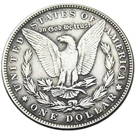 Dragon Sea Serpent Ocean Kraken Monster Snake Warrior Shield Spear Viking Longship Ship Boat Norse Celtic Copy 1921 U.S Hobo Morgan Dollar Coin Silver Plated Replica Commemorative