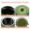 900ml Cast Iron Tea Kettle,SECHUDO Teapot Coated with Enameled Interior