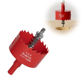 2-1/8" (54mm) Bi-Metal M42 High Speed Steel Hole Saw with Pilot Drill Bit, Smooth Cutting Edge for PVC, Drywall, Wood, Plastic, Gypsum Board, Rubber, Thin Metal