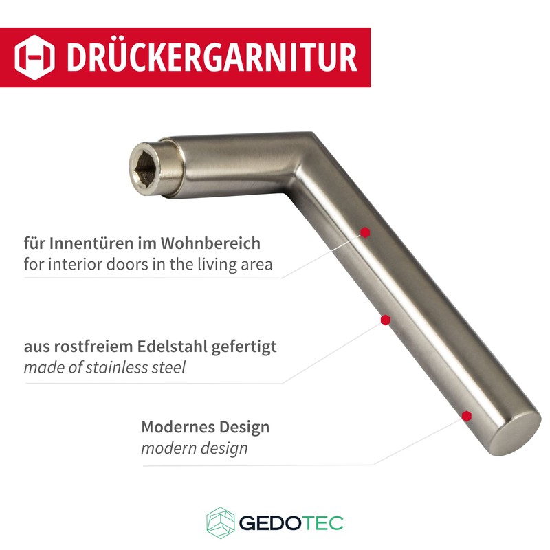 Stainless Steel Door Fitting, Door Handle on Round Rosette