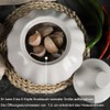 Acaino Ceramic Garlic Pot Garlic Storage with Lid and Ventilation