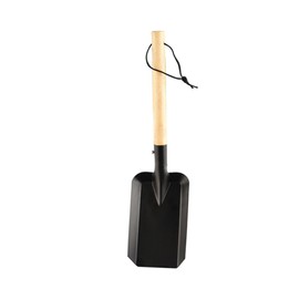 Veemoon Small Camping Shovel Wood Handle Garden Shovel Charcoal Shovel Fireplace Shovel Long Handle Coal Shovel Gardening Shovel for Bbq Fireplace Ash Sweep Planting Supplies Outdoor Hiking