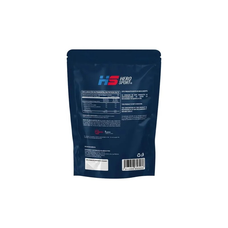Creatina Monohidratada 800gr 160 Servicios Hero Sport Sabor Sin sabor