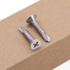 #14 x 1-1/4" Flat Head Self Drilling Screws, 410 Stainless
