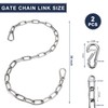2 Pack Outdoor Fence Gate Chains, 5/32 x 36 Inch