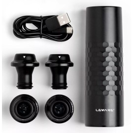 LEVARE Rechargeable Wine Saver Vacuum Sealer USB Charger w/4 Universal Stoppers LEVARE