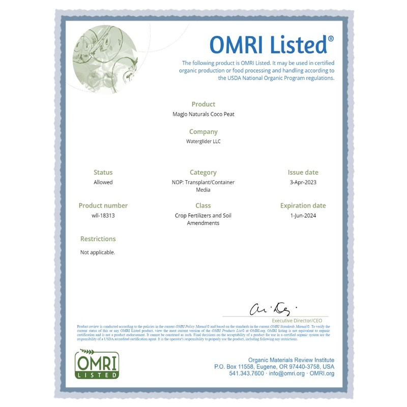 MagJo Naturals 100% Pure Coco Coir (Coco Peat) 11 Pound