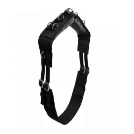 Lunging Surcingle for Horses | Nylon Roller for Training - Black - Horse