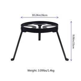 YBTMG Folding Campfire Tripod with 304 Stainless Steel Grill, Heavy Duty Cast Iron Camping Stand for Cooking Dutch Oven for BBQ Picnic Hiking Fishing Travel