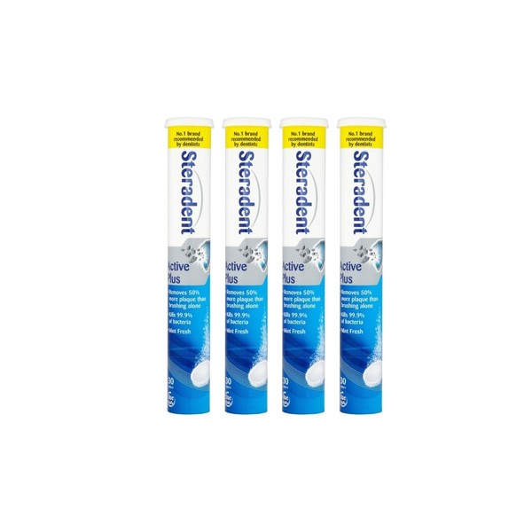 Active Plus Denture Cleaning Tablets 30 (Pack of 4 Total