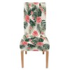 Jacrane Watercolor Hibiscus Flower Chair Covers for Dining Room 4
