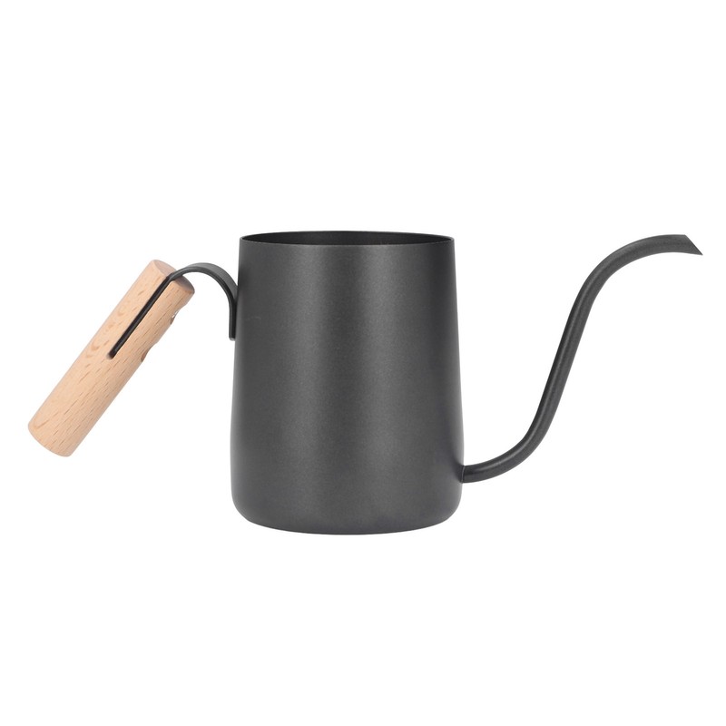 Black Stainless Steel Long Spout Drip Kettle Gooseneck Pour Over