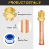 sourcing map Brass Pipe Fitting, 1/2 SAE Male Thread x