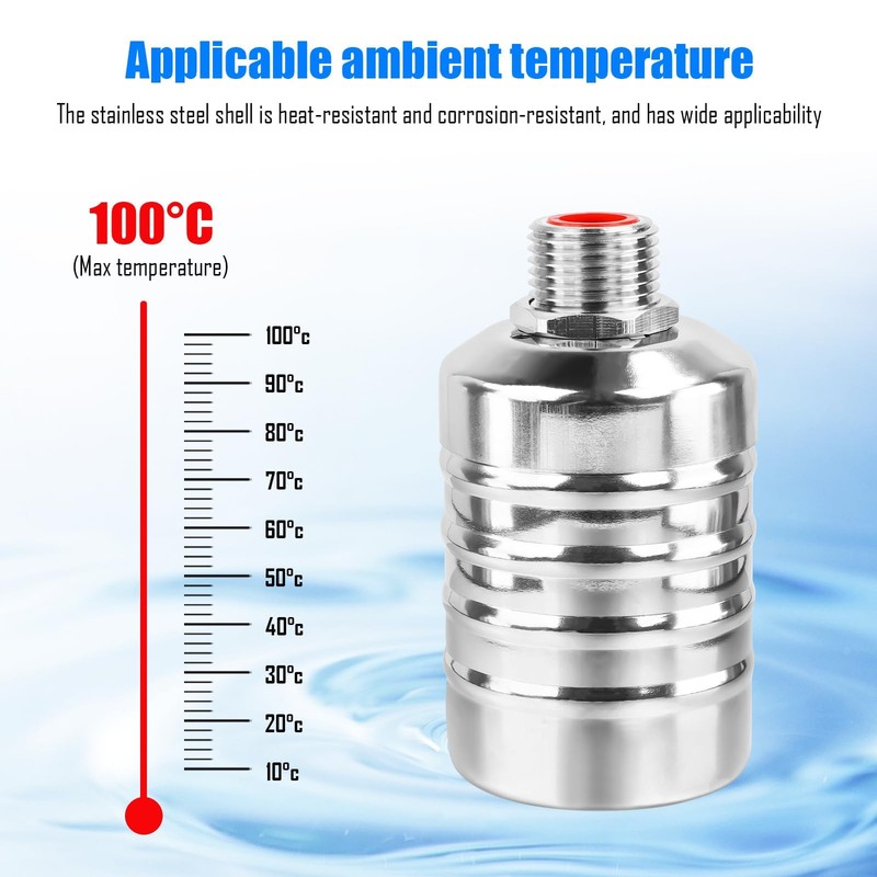 Float Valve for Water Tank Pool, 3/4 Inch or 1/2