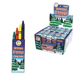 Christmas Crayons 4 in pack - 12 packs supplied