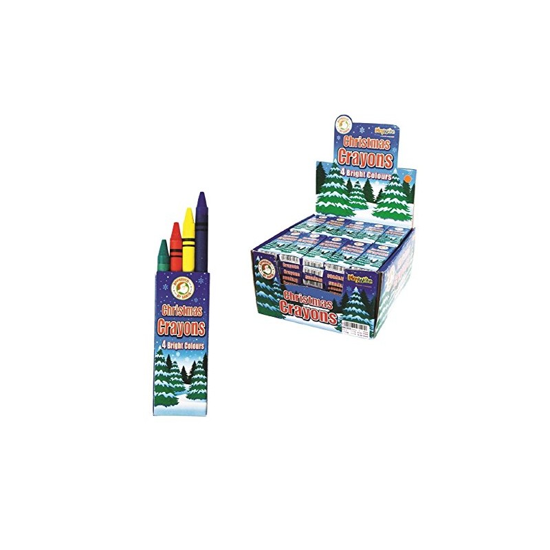 Christmas Crayons 4 in pack - 12 packs supplied