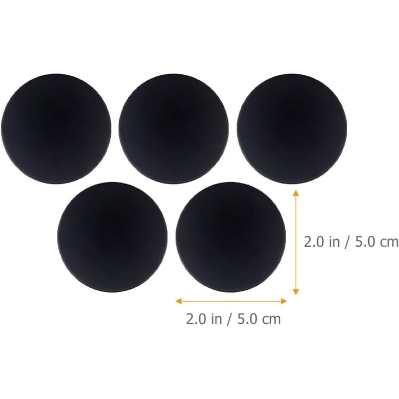 Topes de Puerta Autoadhesivos de Silicona Negro, Protector de Pared