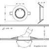 ledscom.de FERE Recessed Ceiling Spotlight Fitting Frame Chrome Matt Swivelling