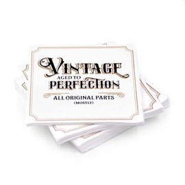 30 Pk, Vintage - Aged to Perfection" Retro Cocktail 3-Ply Paper Party Napkins for Birthday and Retirement Parties