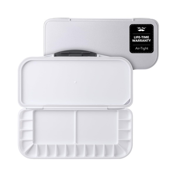 Mr. Pen Airtight 18-Well Watercolor Palette with 2 Mixing Areas