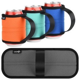 Cosmos 4 Pcs Drink Can Insulator Sleeve Neoprene Slap Wrap Can Cover Anti-Slip Insulated Can Cooler Cover Bottle Holder with Handle for 12 oz above Beverage Soda Drink Can Beer Bottle (4-Color (4Pcs))