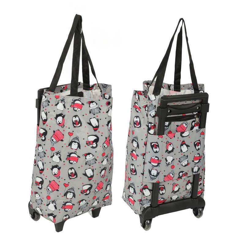 Household Portable Foldable Shopping Cart Utility Grocery Cart Large Elderly