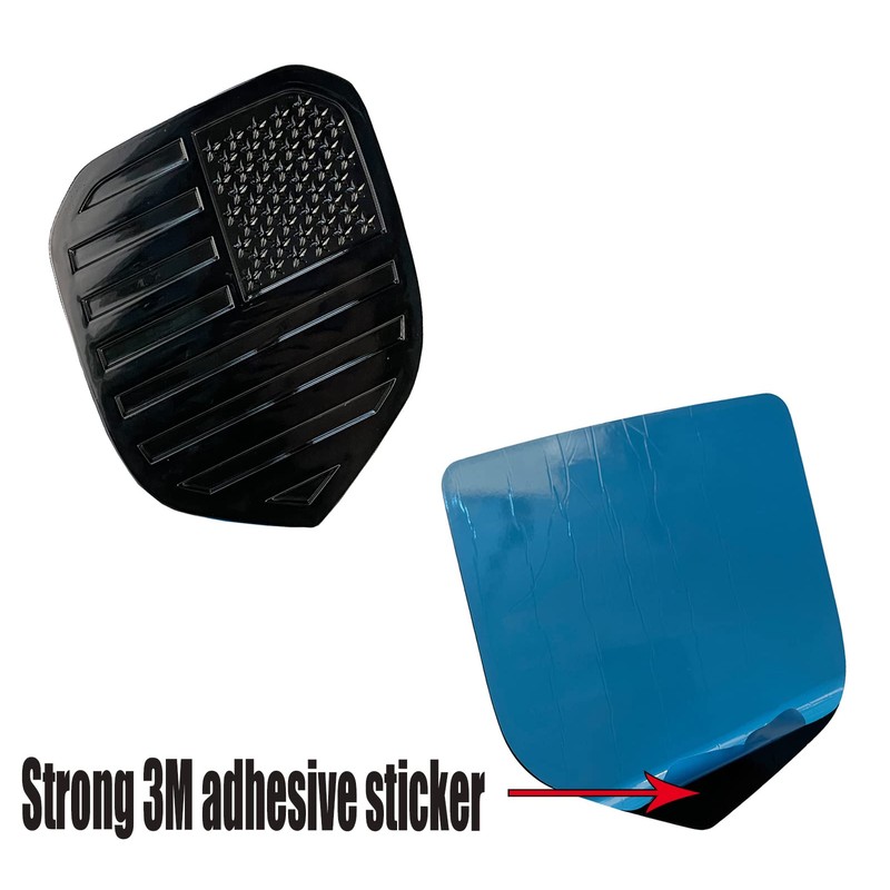 HHLOU Glossy Black American Flag Emblem Fits for RAM Front