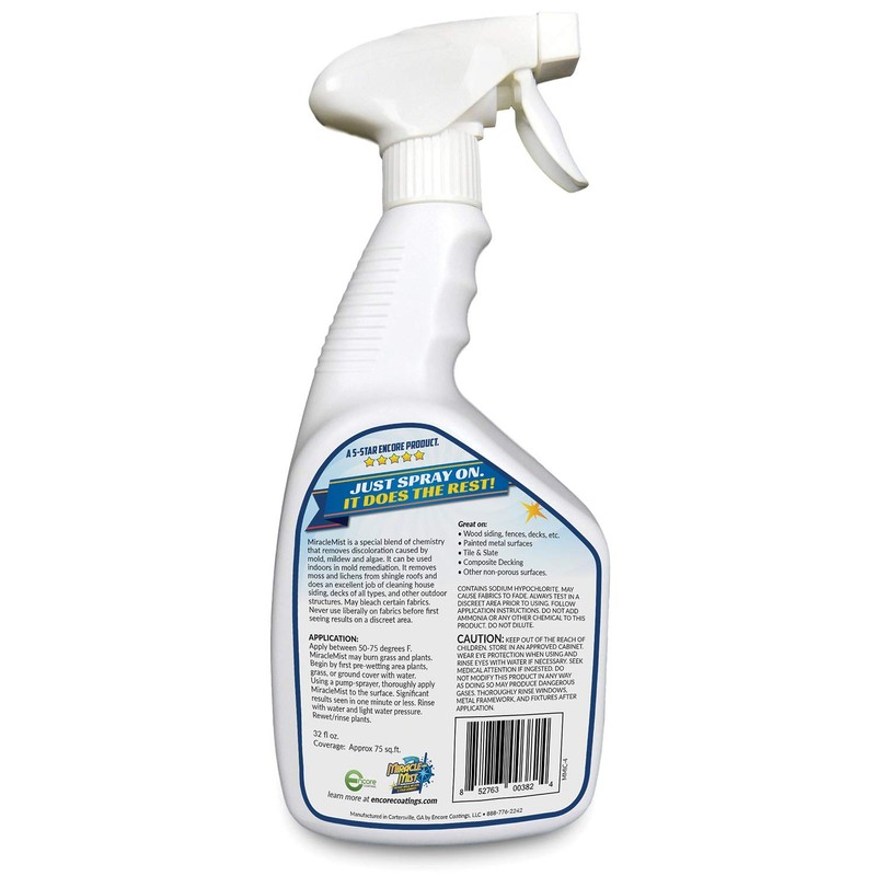MiracleMist MMIC-4 Instant Mold and Mildew Stain Remover (32-Ounce Spray