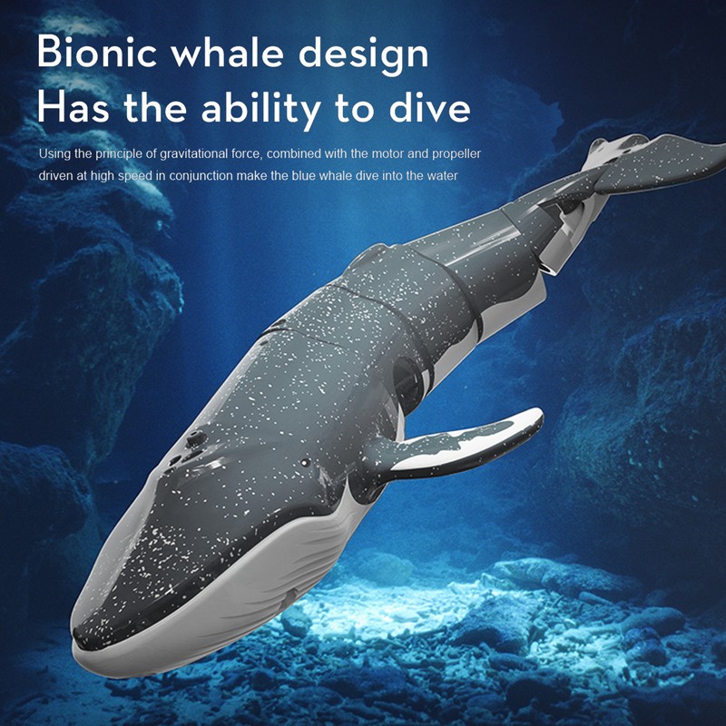 2.4G Remote Control Whale Mini Electric Simulation Diving Toy Outdoor