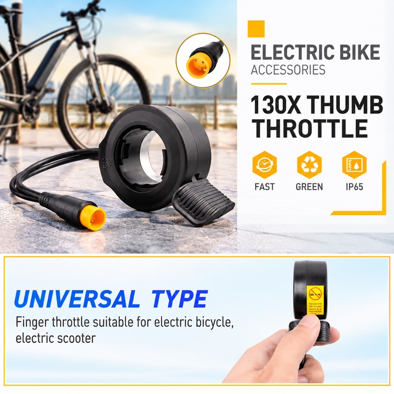 Electric Bike 130X Thumb Throttle for Speed Control – Waterproof